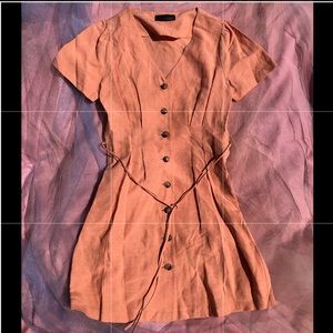 Pink Button Down Dress